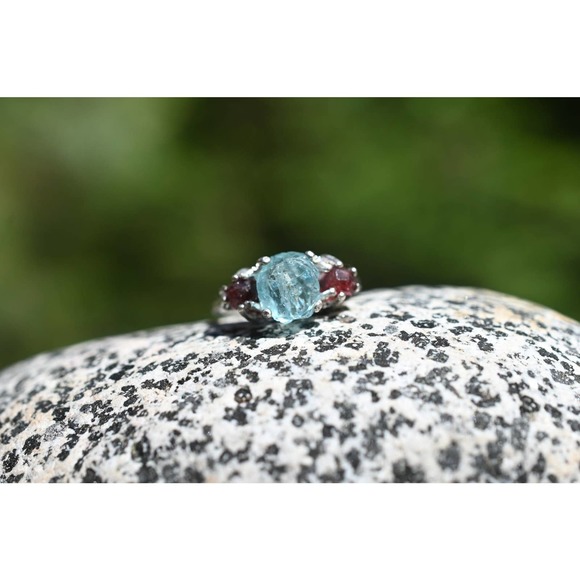 Alternative Wedding Ring Raw Diamond Engagement Ring Size 5 Diamond Ring… - Picture 1 of 3